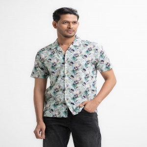 Multi-color Cotton Short Sleeve Casual Shirt